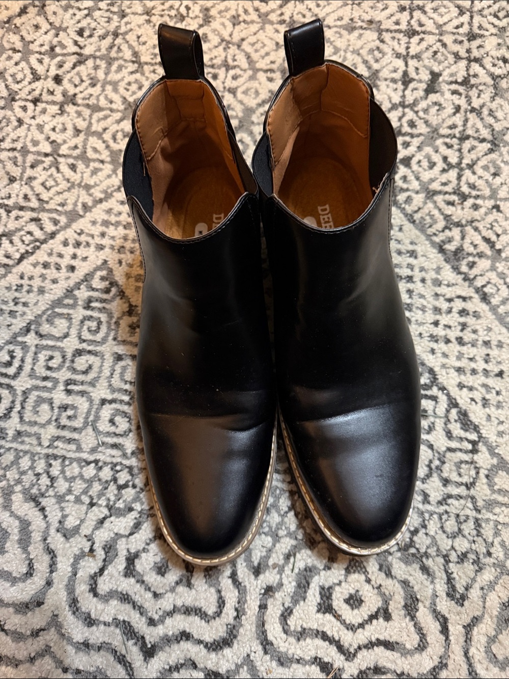 Deer Stags Rockland  Black Leather Chelsea Boots for Men